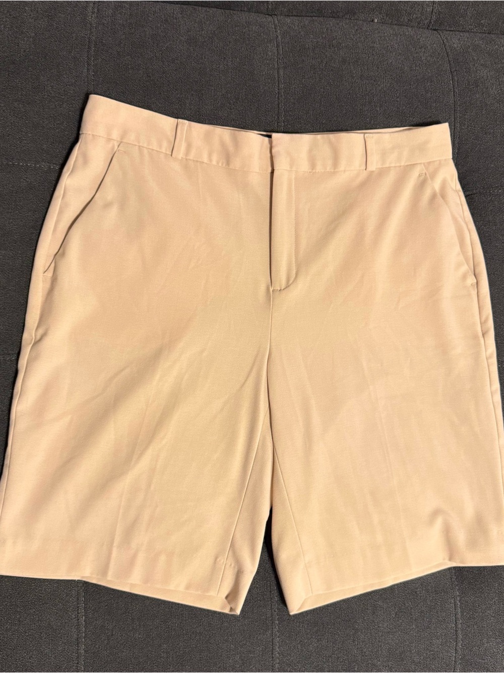 Banana Republic Sandcastle Beige 10" Bermuda Shorts Stretch Dressy Chino 12